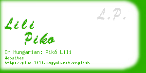 lili piko business card